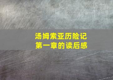 汤姆索亚历险记 第一章的读后感